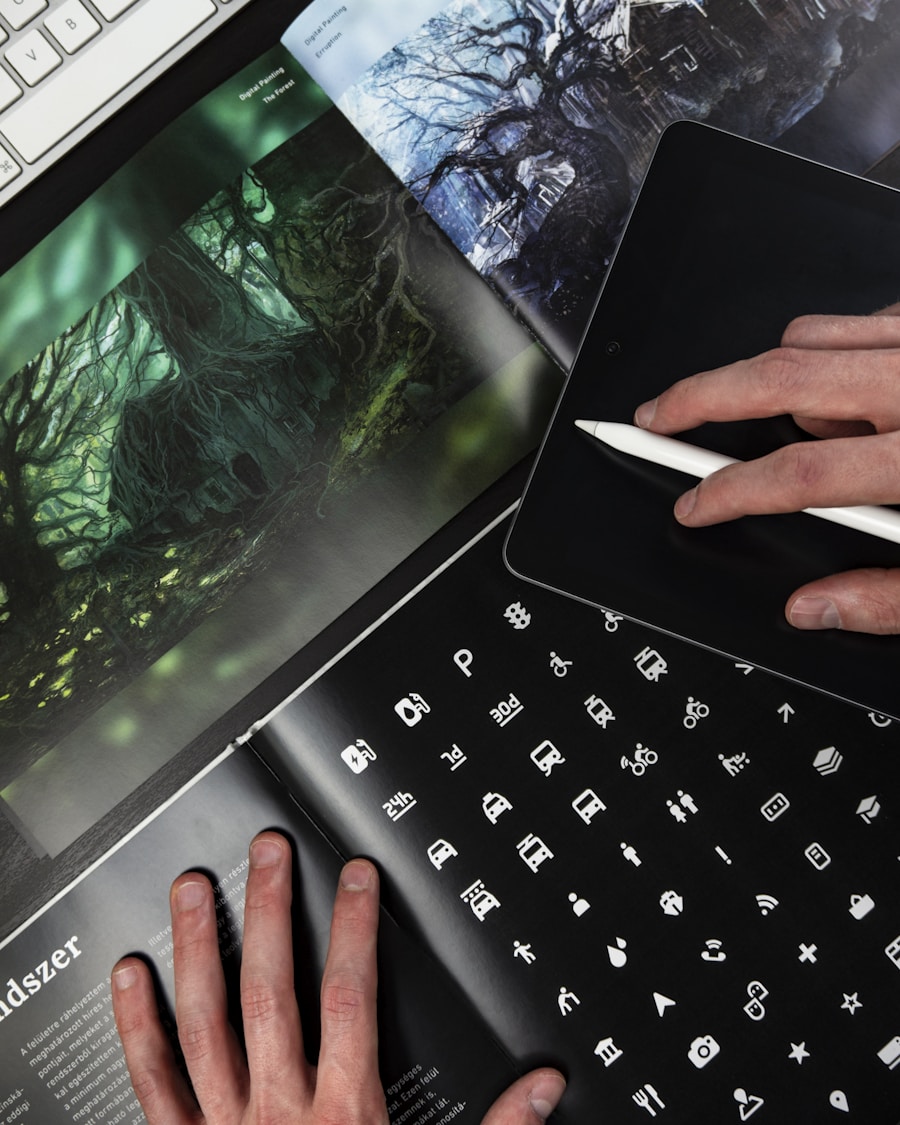 Design workspace with color and layout tools