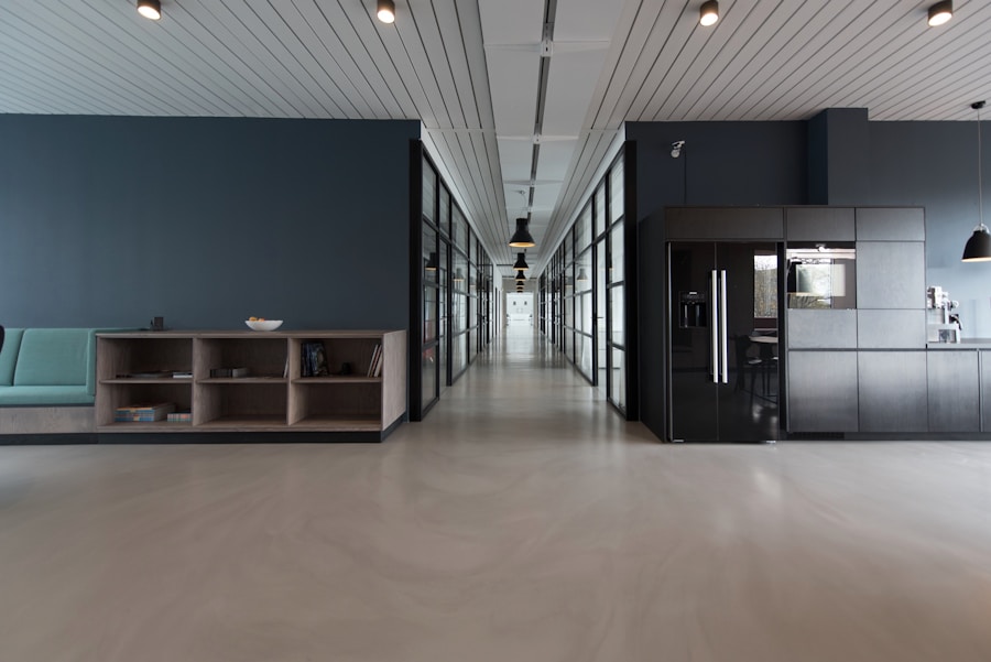 Finished exhibition space interior
